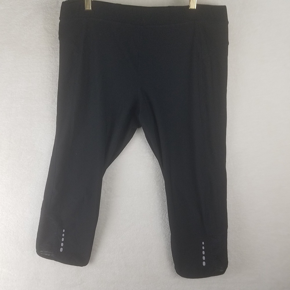 CASCADE SPORT Performance Black Athletic Capri Leggings Women's XXL Speed Dry